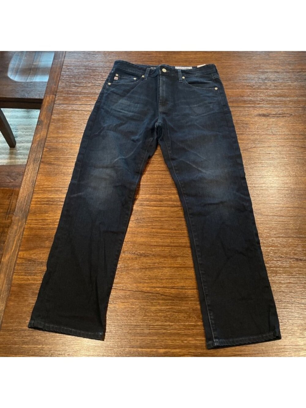 AG Turner Loose Crop Jean Mens 31x28 Dark Blue Navy Faded Stretch 31x32 LED CHAS